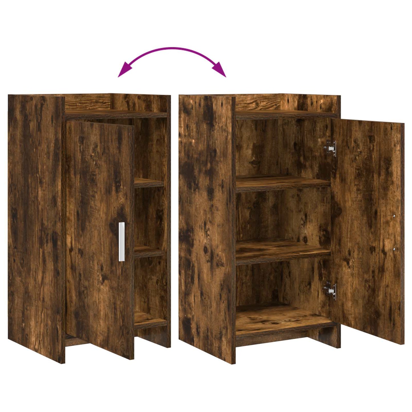vidaXL Sideboard Smoked Oak 40 x 36 x 80 cm Engineered Wood