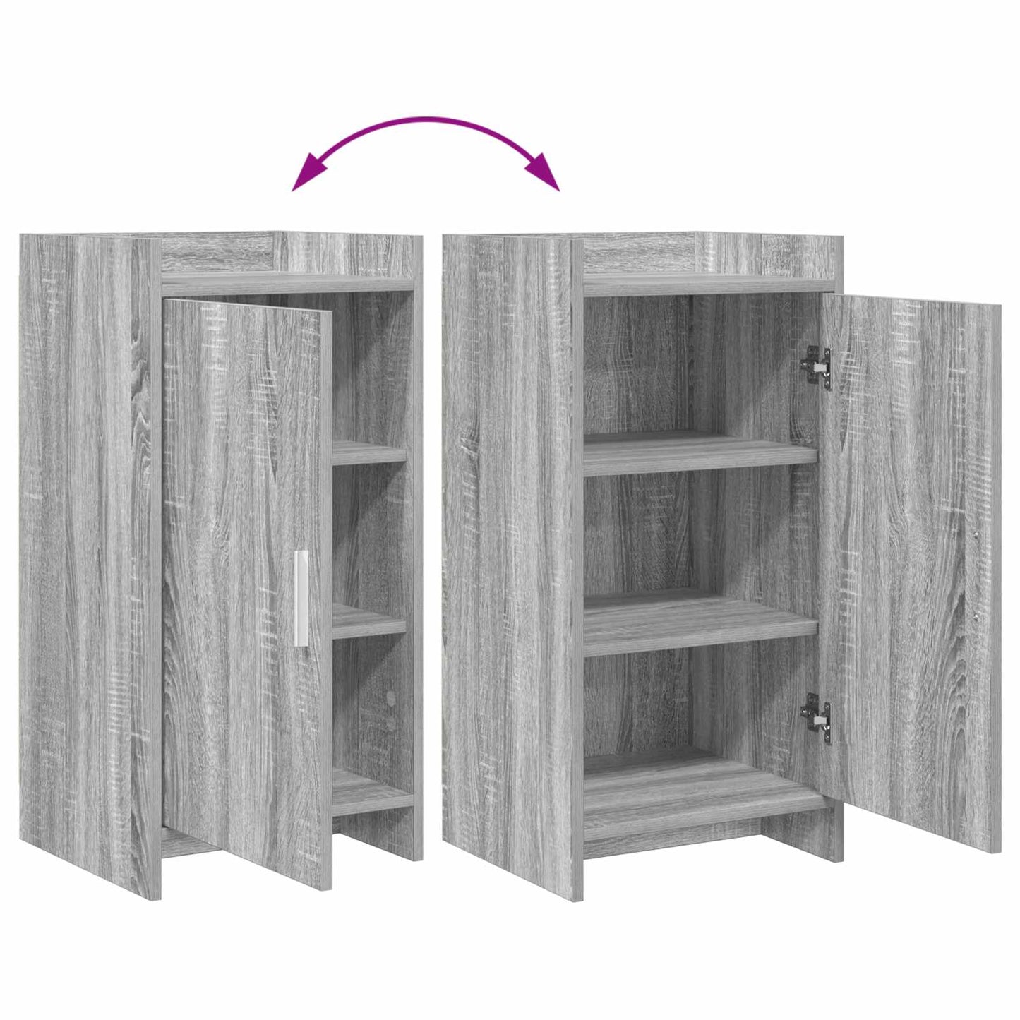 vidaXL Sideboard Grey Sonoma 40 x 36 x 80 cm Engineered Wood