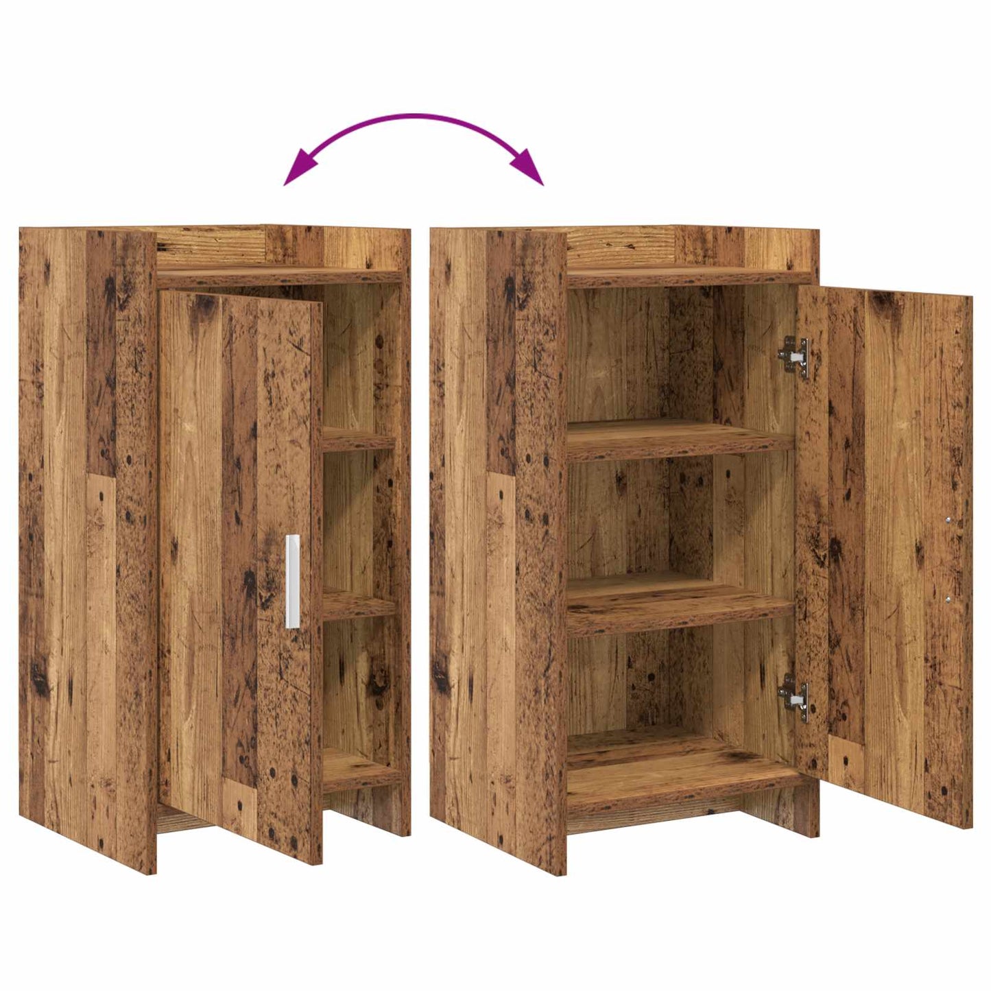 vidaXL Sideboard Old Wood 40 x 36 x 80 cm Engineered Wood