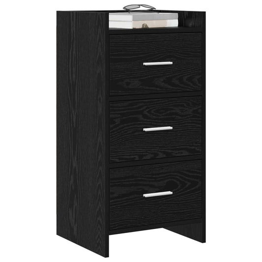 vidaXL Sideboard Black Oak 40 x 36 x 80 cm Engineered Wood