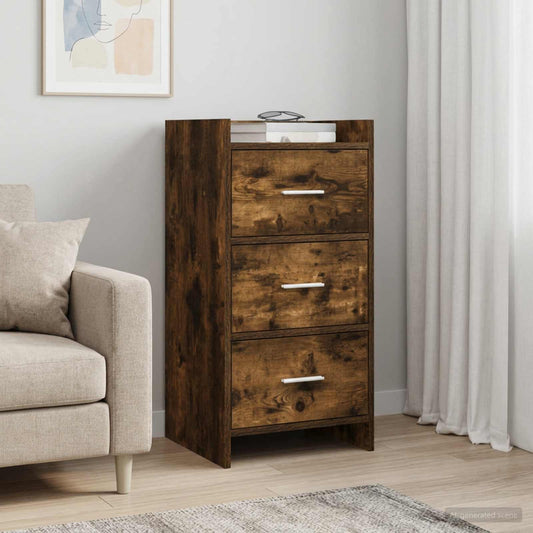 vidaXL Sideboard Smoked Oak 40 x 36 x 80 cm Engineered Wood