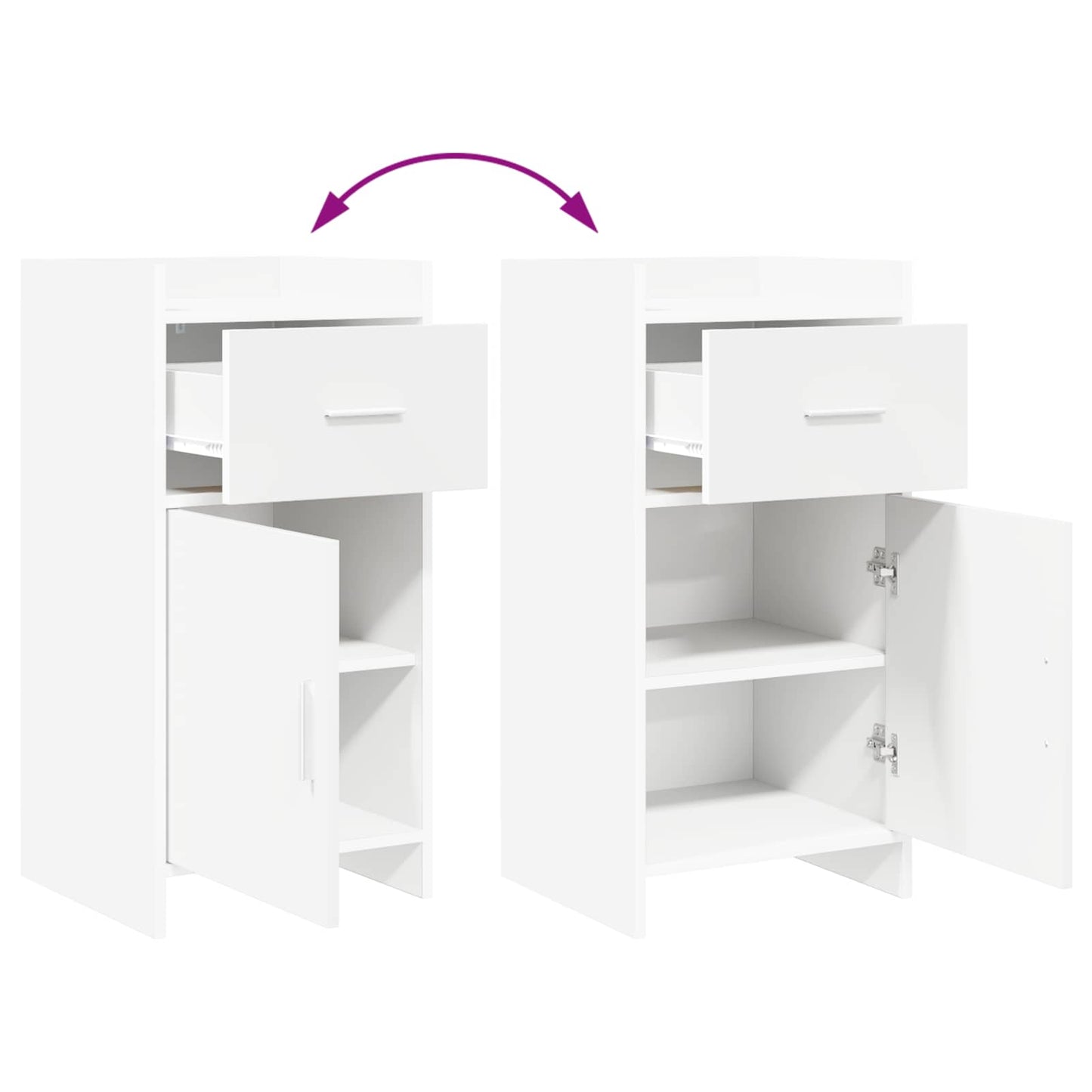 vidaXL Sideboard White 40 x 36 x 80 cm Engineered Wood