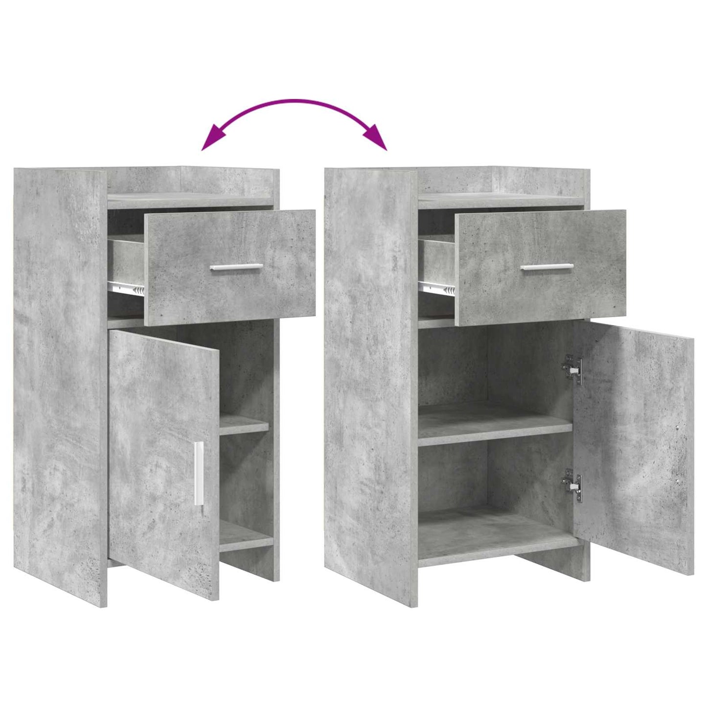 vidaXL Sideboard Concrete Grey 40 x 36 x 80 cm Engineered Wood
