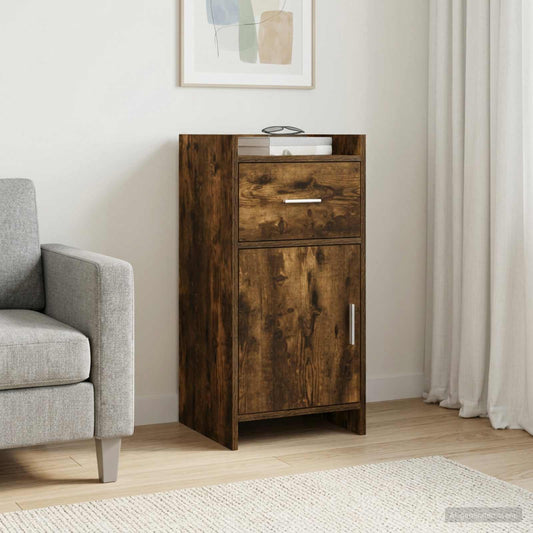 vidaXL Sideboard Smoked Oak 40 x 36 x 80 cm Engineered Wood