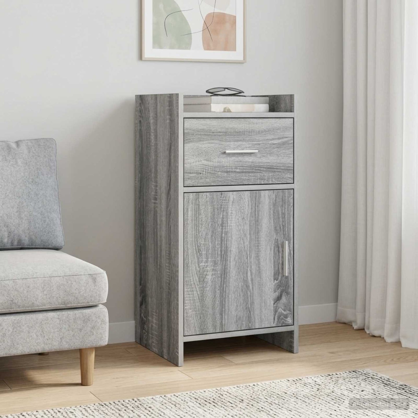 vidaXL Sideboard Grey Sonoma 40 x 36 x 80 cm Engineered Wood