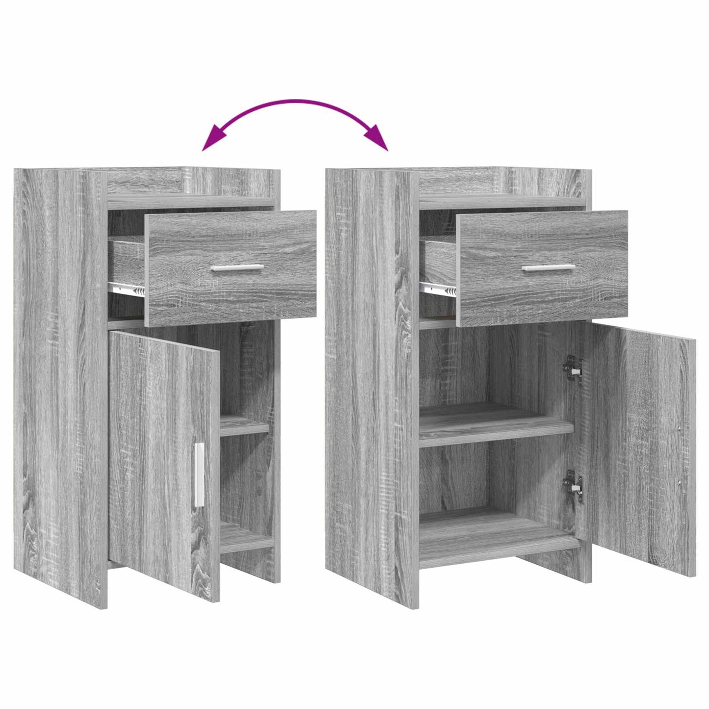 vidaXL Sideboard Grey Sonoma 40 x 36 x 80 cm Engineered Wood