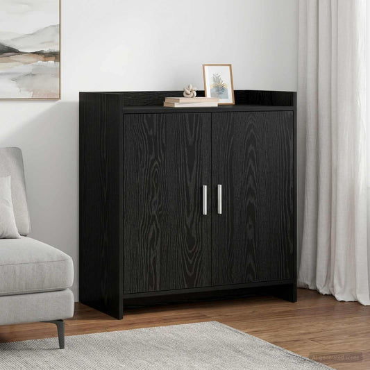 vidaXL Sideboard Black Oak 72 x 36 x 80 cm Engineered Wood