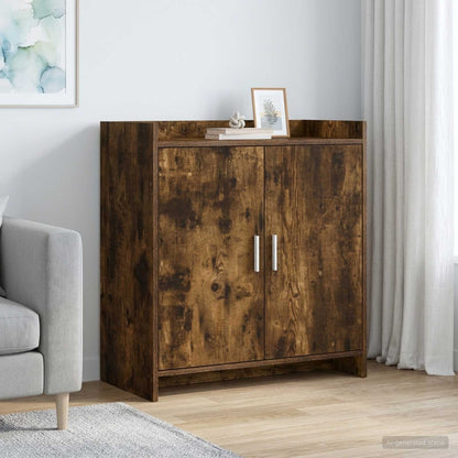 vidaXL Sideboard Smoked Oak 72 x 36 x 80 cm Engineered Wood