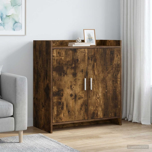 vidaXL Sideboard Smoked Oak 72 x 36 x 80 cm Engineered Wood