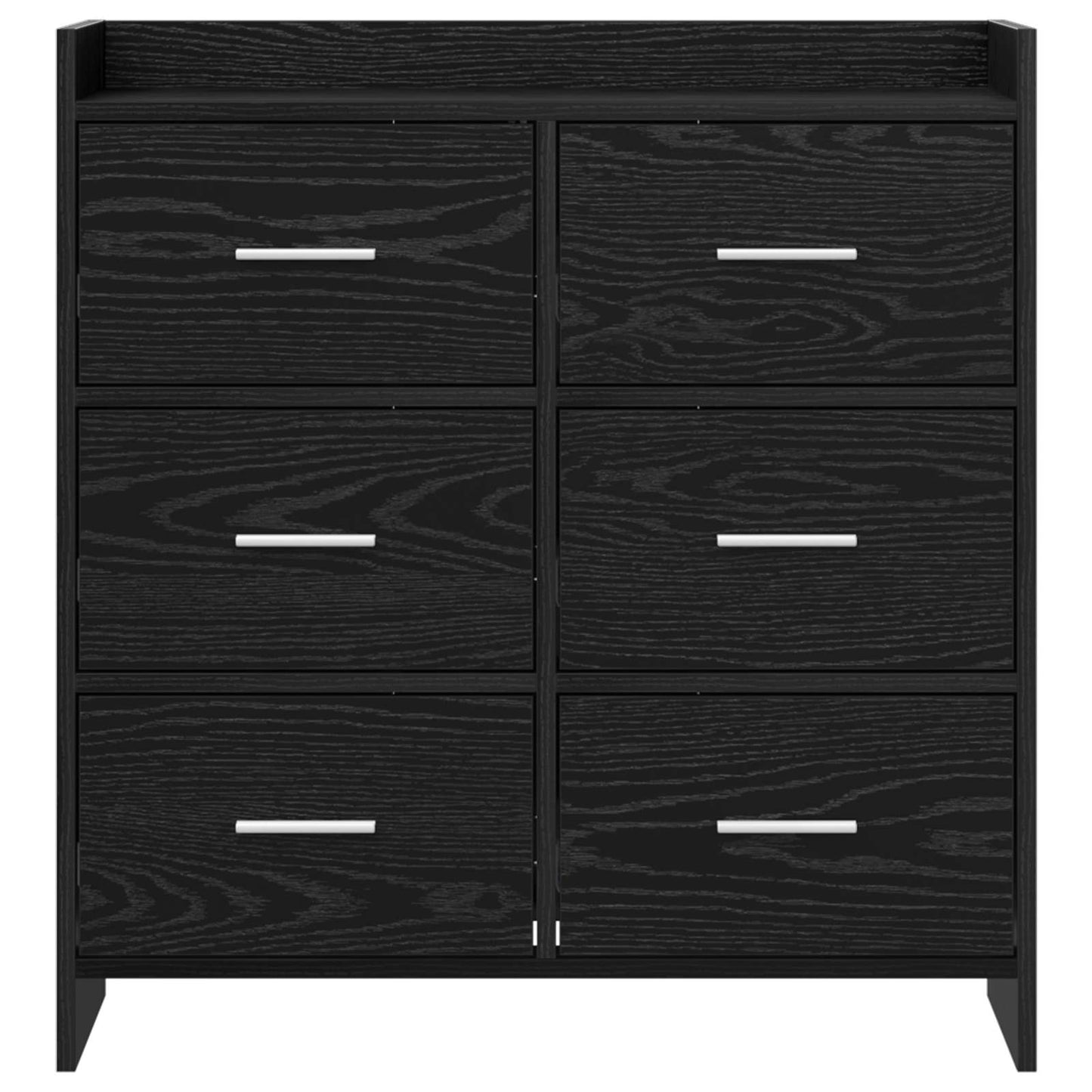 vidaXL Sideboard Black Oak 75 x 33 x 80 cm Engineered Wood