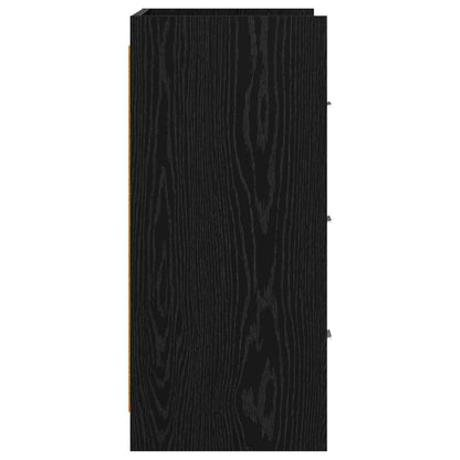 vidaXL Sideboard Black Oak 75 x 33 x 80 cm Engineered Wood