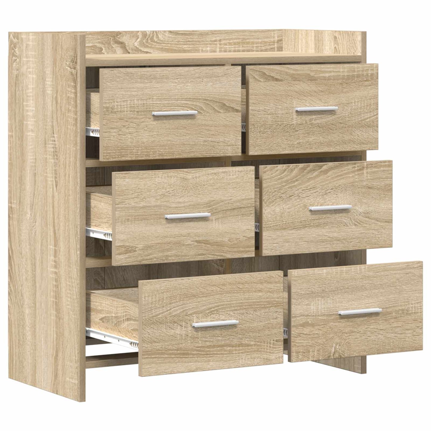 vidaXL Sideboard Sonoma Oak 75 x 33 x 80 cm Engineered Wood