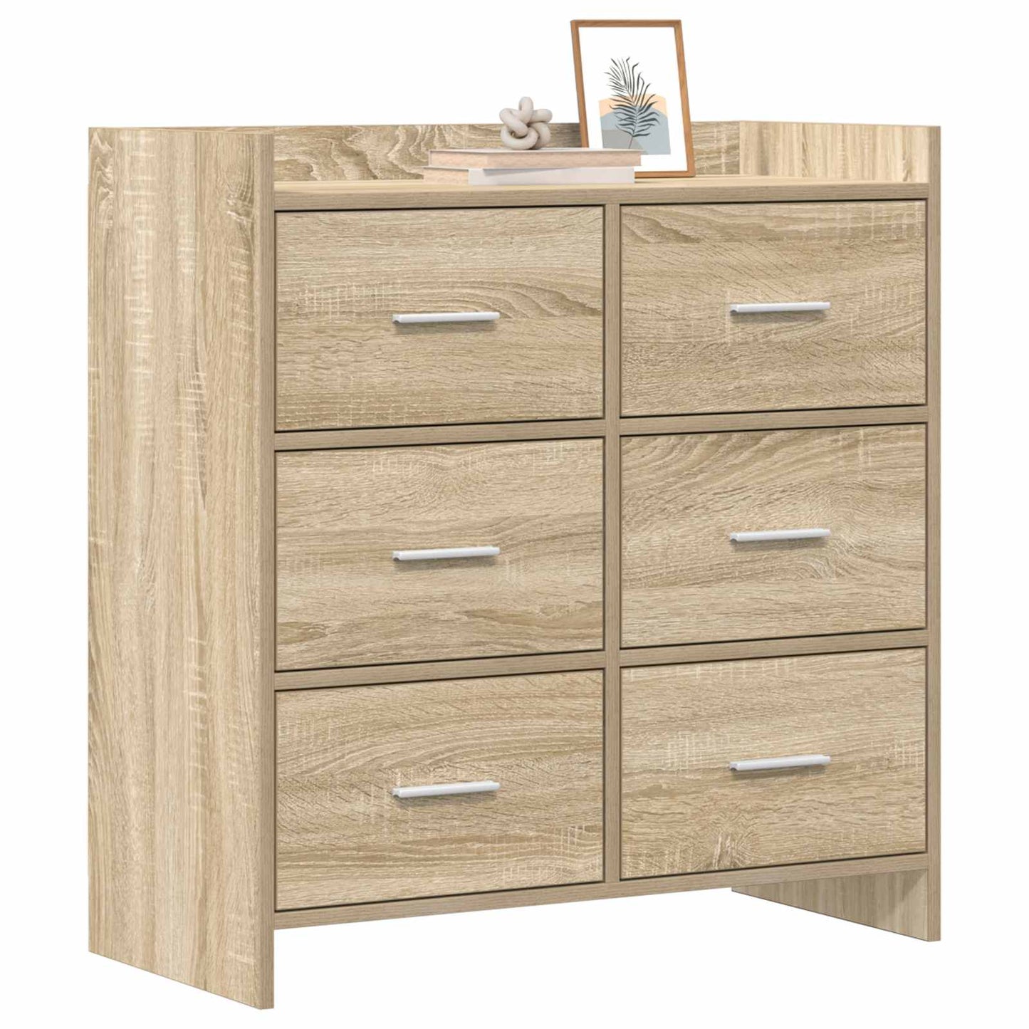 vidaXL Sideboard Sonoma Oak 75 x 33 x 80 cm Engineered Wood