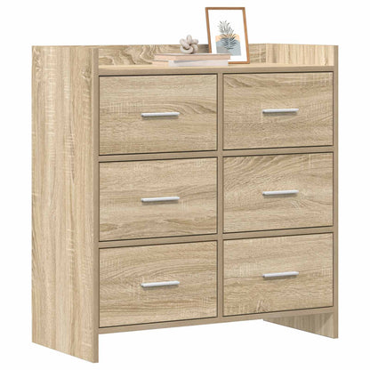 vidaXL Sideboard Sonoma Oak 75 x 33 x 80 cm Engineered Wood