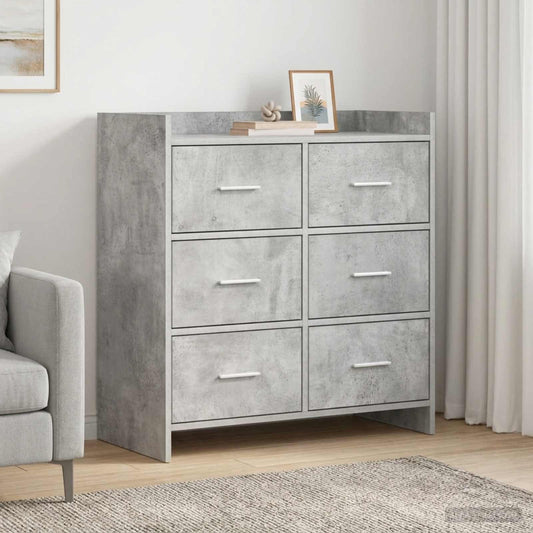 vidaXL Sideboard Concrete Grey 75 x 33 x 80 cm Engineered Wood