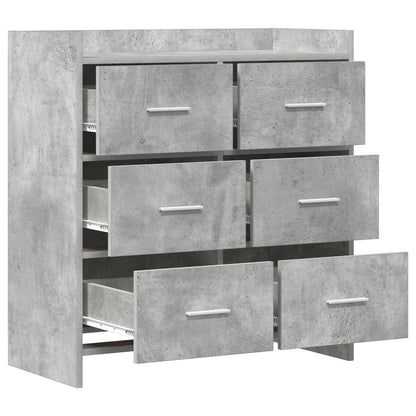 vidaXL Sideboard Concrete Grey 75 x 33 x 80 cm Engineered Wood