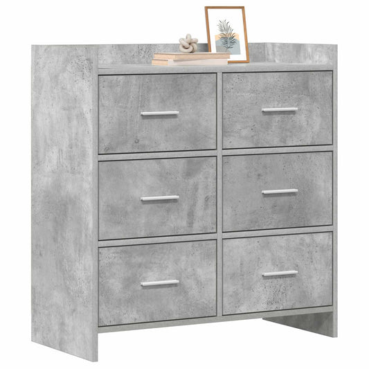 vidaXL Sideboard Concrete Grey 75 x 33 x 80 cm Engineered Wood