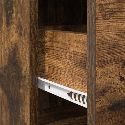 vidaXL Sideboard Smoked Oak 75 x 33 x 80 cm Engineered Wood