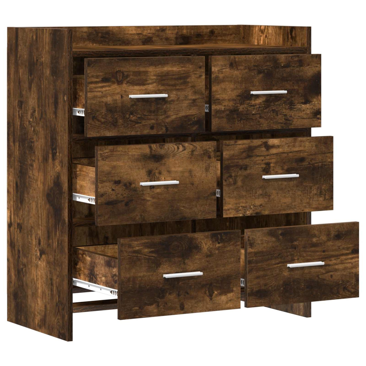 vidaXL Sideboard Smoked Oak 75 x 33 x 80 cm Engineered Wood