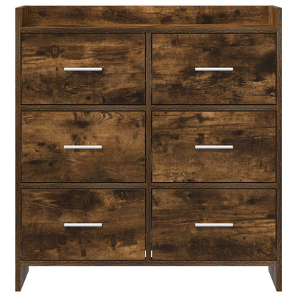 vidaXL Sideboard Smoked Oak 75 x 33 x 80 cm Engineered Wood