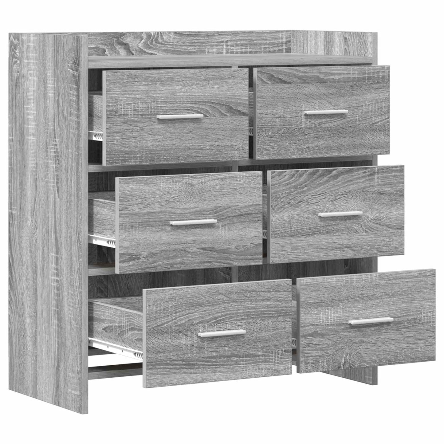 vidaXL Sideboard Grey Sonoma 75 x 33 x 80 cm Engineered Wood