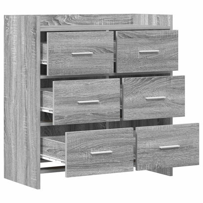 vidaXL Sideboard Grey Sonoma 75 x 33 x 80 cm Engineered Wood