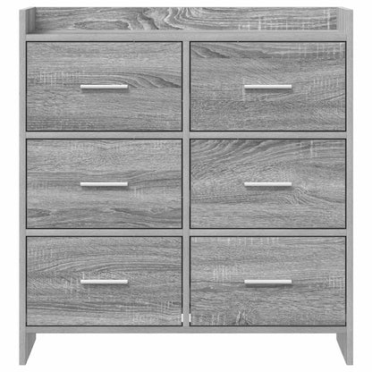 vidaXL Sideboard Grey Sonoma 75 x 33 x 80 cm Engineered Wood