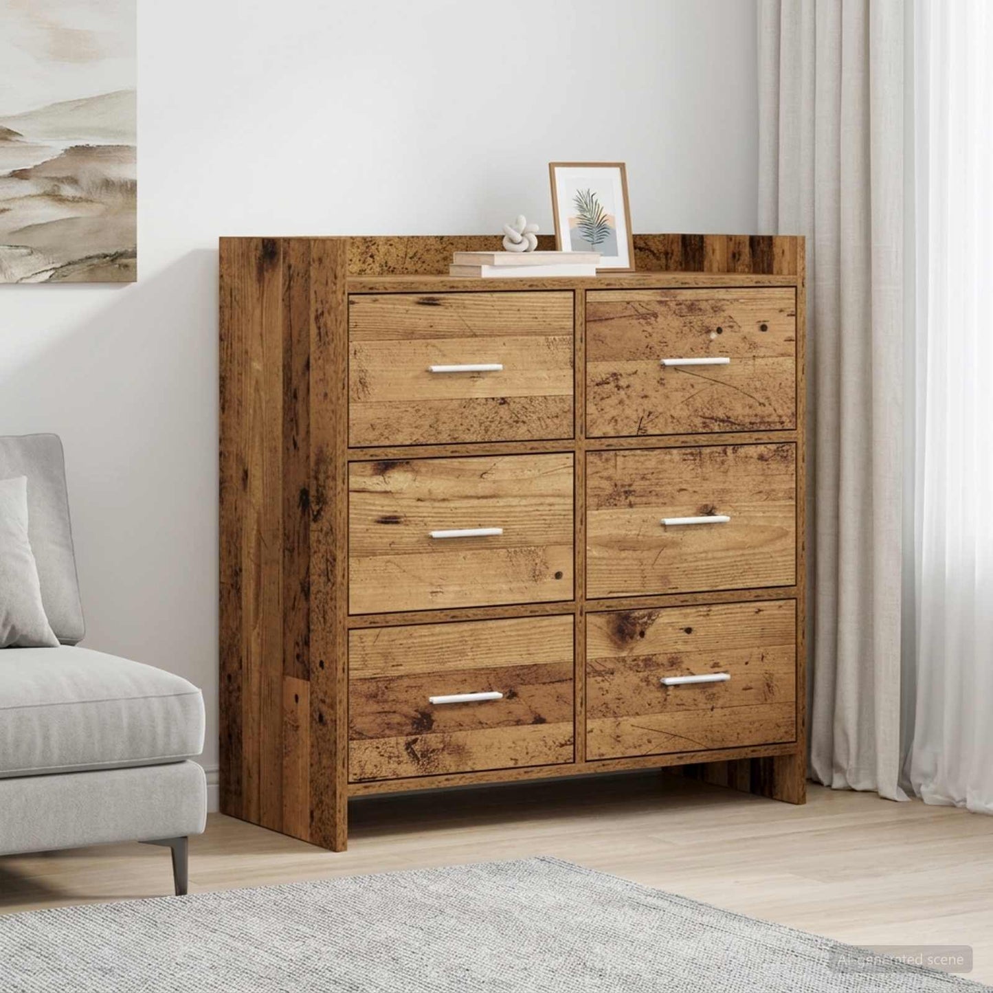 vidaXL Sideboard Old Wood 75 x 33 x 80 cm Engineered Wood
