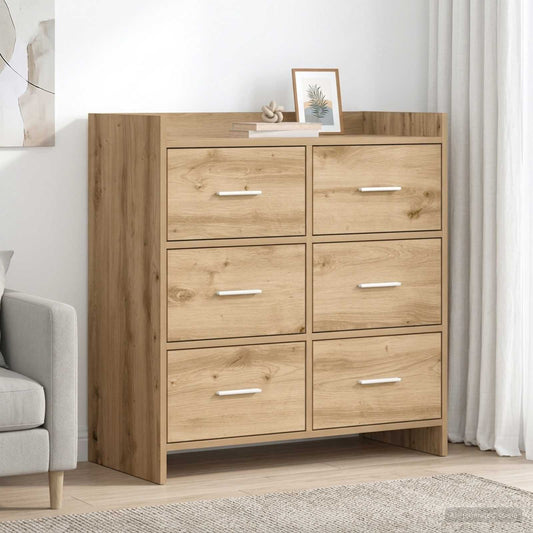 vidaXL Sideboard Artisan Oak 75 x 33 x 80 cm Engineered Wood