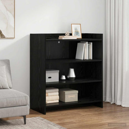 vidaXL Sideboard Black Oak 75 x 36 x 80 cm Engineered Wood