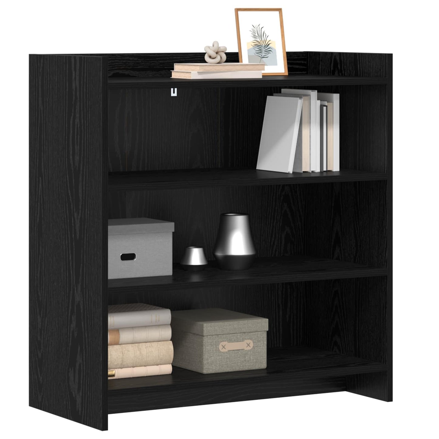 vidaXL Sideboard Black Oak 75 x 36 x 80 cm Engineered Wood