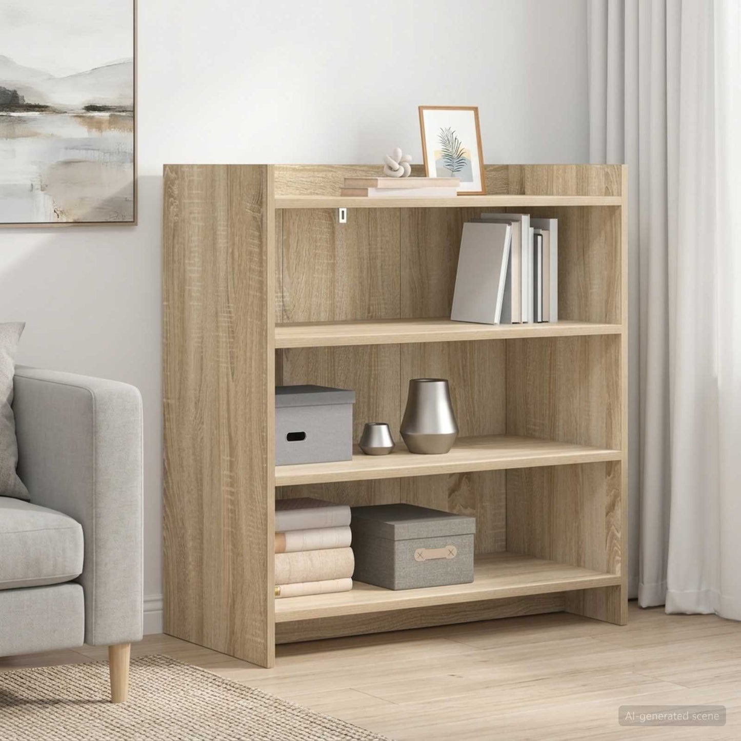 vidaXL Sideboard Sonoma Oak 75 x 36 x 80 cm Engineered Wood
