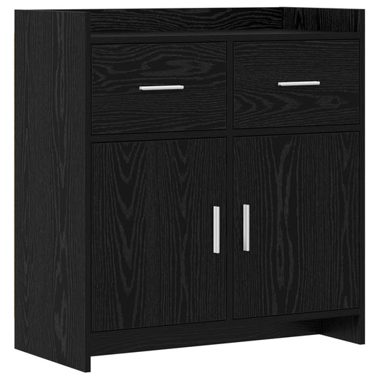 vidaXL Sideboard Black Oak 75 x 36 x 80 cm Engineered Wood