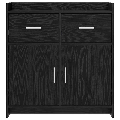 vidaXL Sideboard Black Oak 75 x 36 x 80 cm Engineered Wood