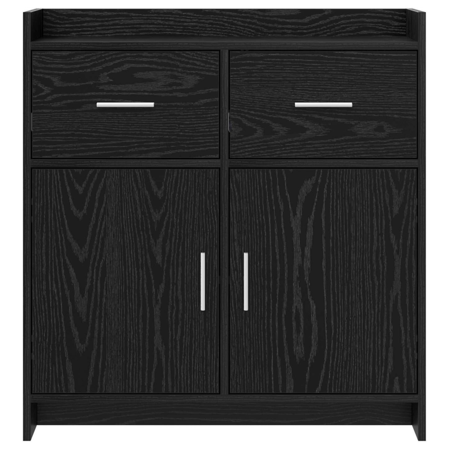 vidaXL Sideboard Black Oak 75 x 36 x 80 cm Engineered Wood