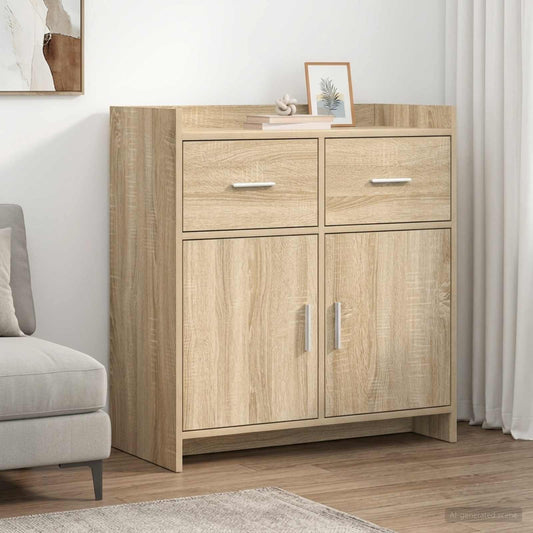 vidaXL Sideboard Sonoma Oak 75 x 36 x 80 cm Engineered Wood