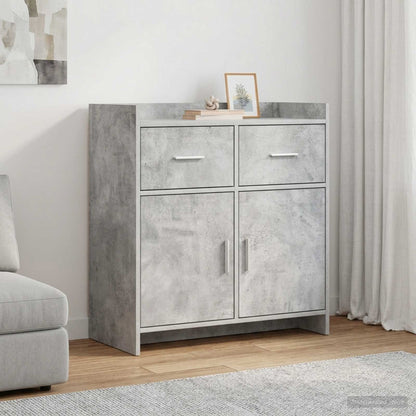 vidaXL Sideboard Concrete Grey 75 x 36 x 80 cm Engineered Wood