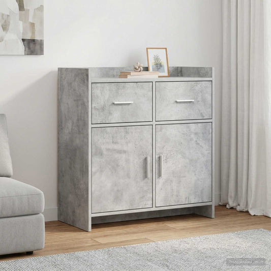 vidaXL Sideboard Concrete Grey 75 x 36 x 80 cm Engineered Wood
