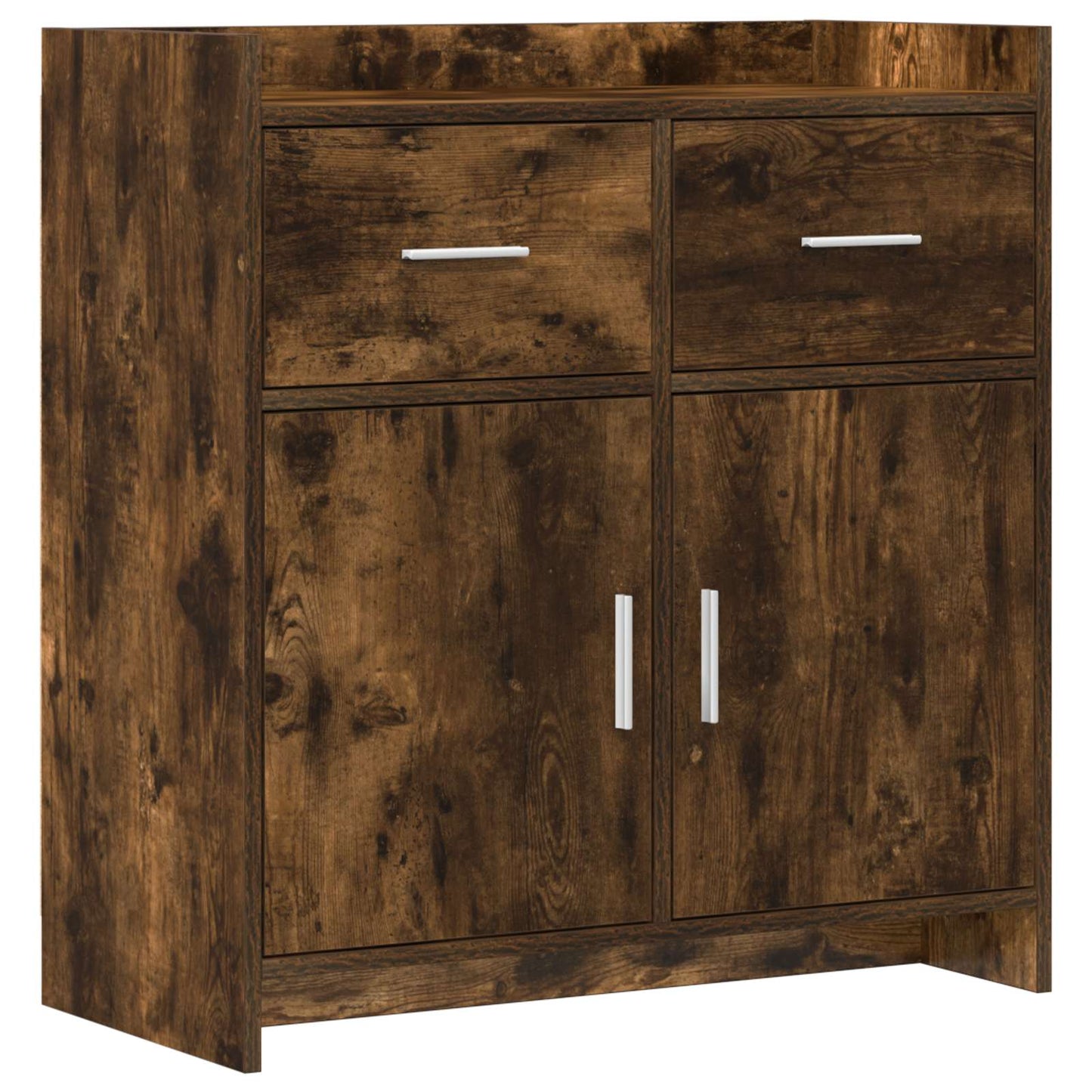 vidaXL Sideboard Smoked Oak 75 x 36 x 80 cm Engineered Wood