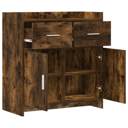 vidaXL Sideboard Smoked Oak 75 x 36 x 80 cm Engineered Wood