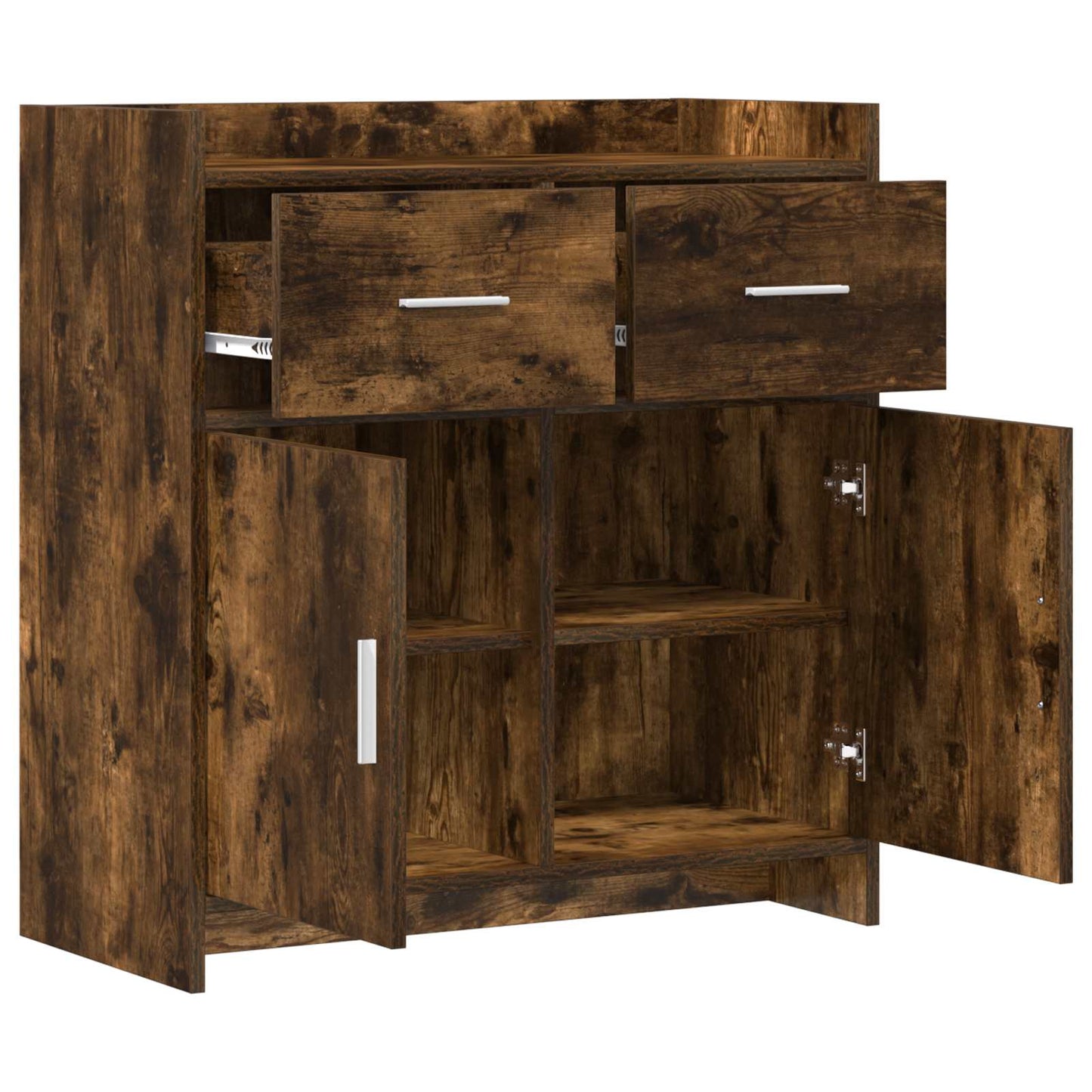vidaXL Sideboard Smoked Oak 75 x 36 x 80 cm Engineered Wood