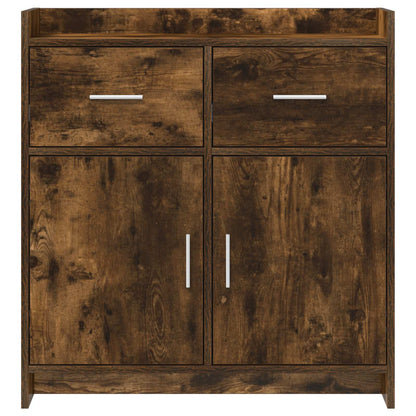 vidaXL Sideboard Smoked Oak 75 x 36 x 80 cm Engineered Wood