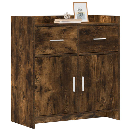 vidaXL Sideboard Smoked Oak 75 x 36 x 80 cm Engineered Wood
