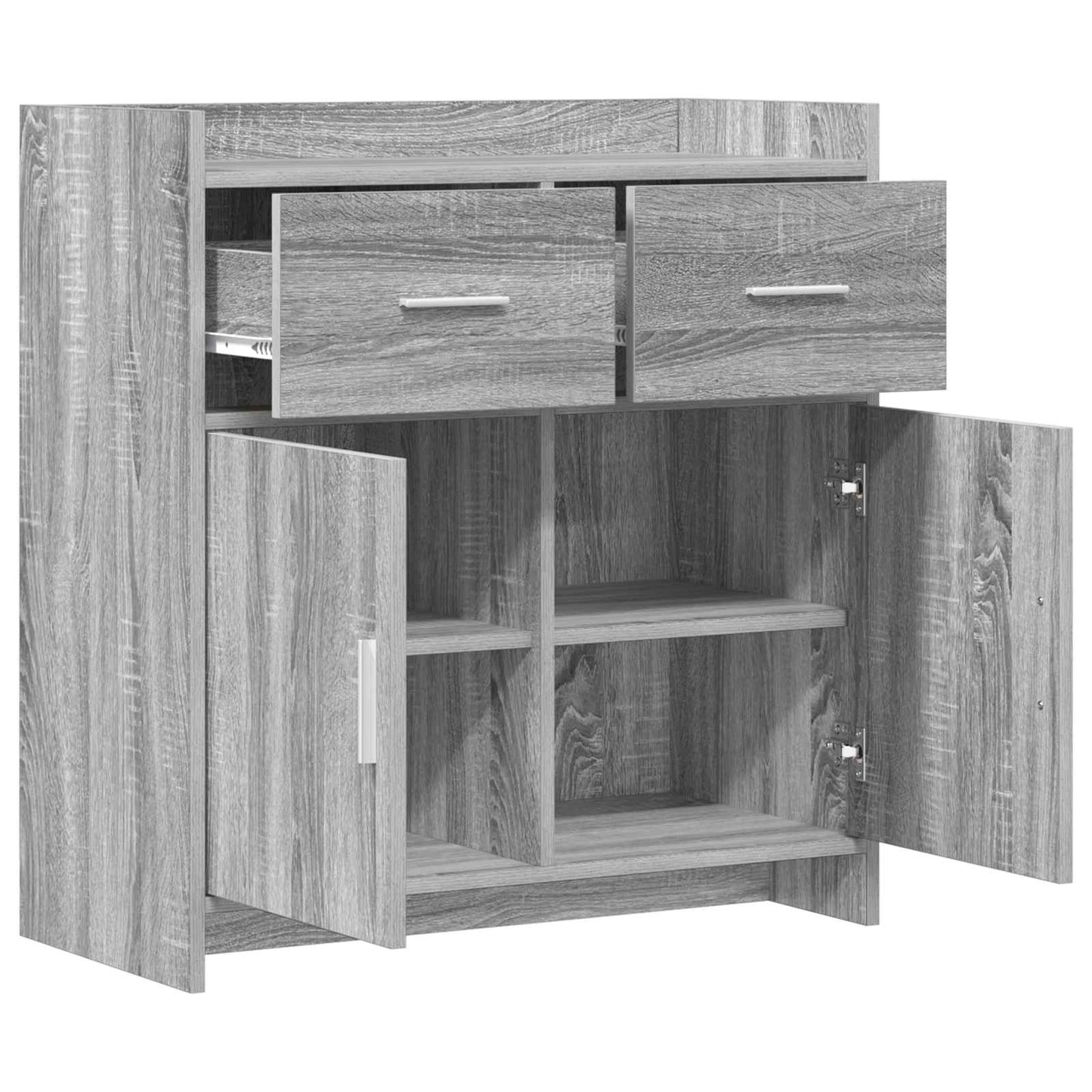 vidaXL Sideboard Grey Sonoma 75 x 36 x 80 cm Engineered Wood