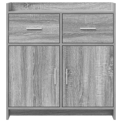 vidaXL Sideboard Grey Sonoma 75 x 36 x 80 cm Engineered Wood