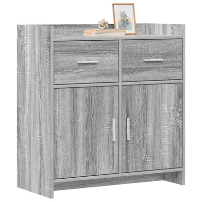 vidaXL Sideboard Grey Sonoma 75 x 36 x 80 cm Engineered Wood