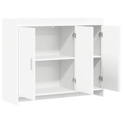 vidaXL Sideboard White 98.5 x 33 x 80 cm Engineered Wood
