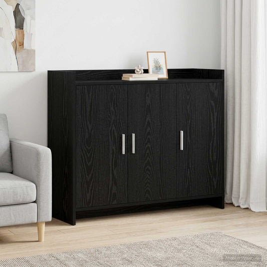 vidaXL Sideboard Black Oak 98.5 x 33 x 80 cm Engineered Wood
