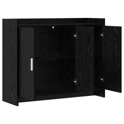 vidaXL Sideboard Black Oak 98.5 x 33 x 80 cm Engineered Wood