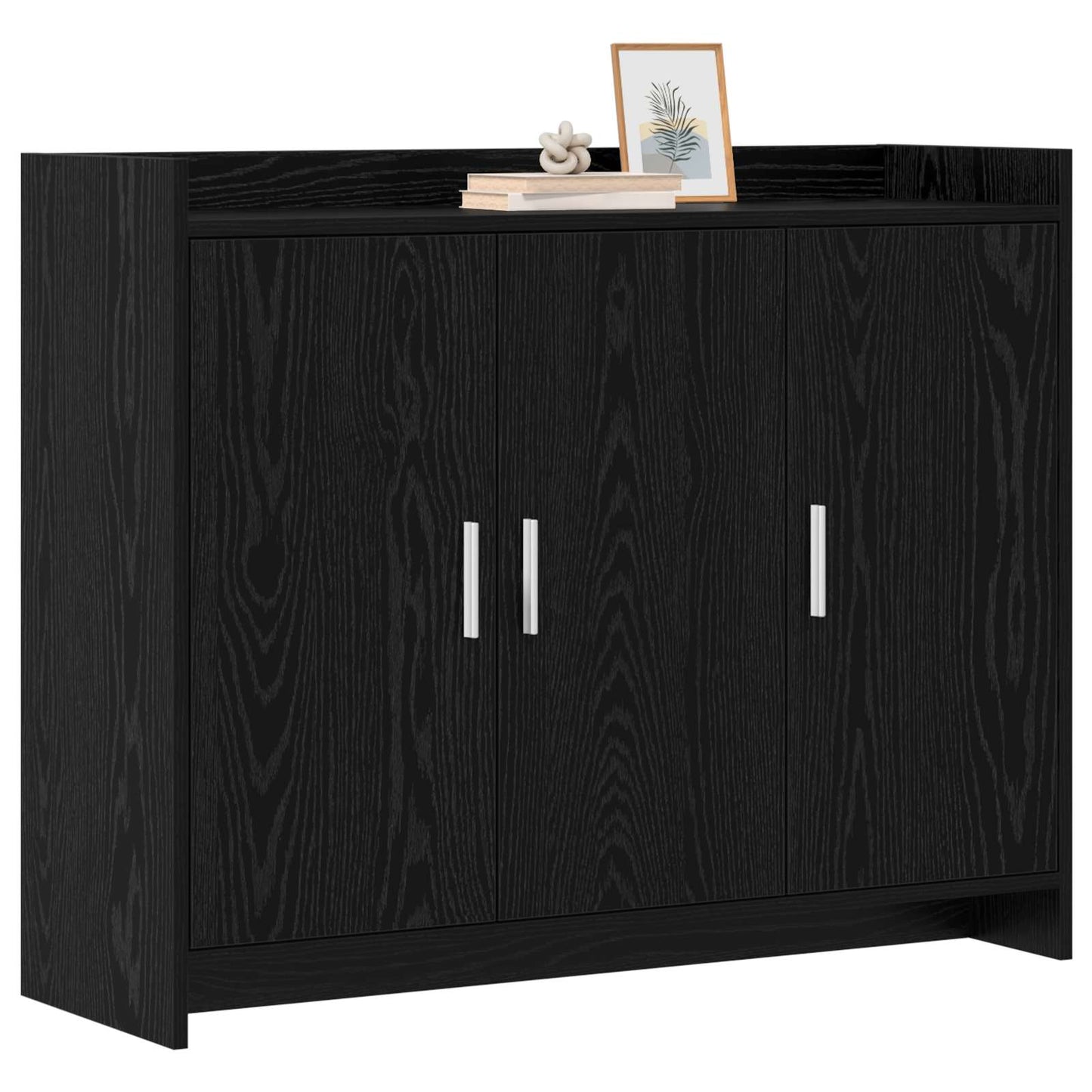 vidaXL Sideboard Black Oak 98.5 x 33 x 80 cm Engineered Wood